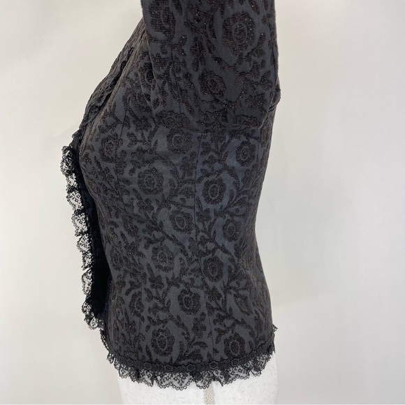 Cocoon Italy Lace Embellished Jacket Black Size 6 - Picture 7 of 14